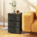 3-Tier Fabric Nightstand with Sturdy Metal Frame by LJGDeals