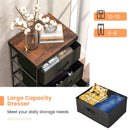 3-Tier Fabric Nightstand with Sturdy Metal Frame by LJGDeals
