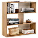 Concave Bookshelf 3-Shelf Open Bookcase with Anti-Toppling Device for Living Room Study Office by LJGDeals