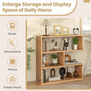 Concave Bookshelf 3-Shelf Open Bookcase with Anti-Toppling Device for Living Room Study Office by LJGDeals