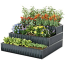 Heavy-Duty Metal Outdoor 3-Tier Raised Garden Bed Planter Box by DirectDeals