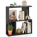 3-Tier Bookshelf with Display Shelf for Small Space-Rustic Brown by DirectDeals