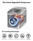 Portable Countertop Ice Maker Machine with Scoop-Silver by LJGDeals