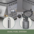 3-Burner Tabletop Portable Propane Gas Grill with Detachable Griddle,24,000 BTU Compact Outdoor BBQ TG0130K