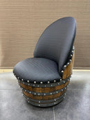 Whiskey & Wine Barrel Steel-Leg Table Set — 3 Chairs, Modern Build