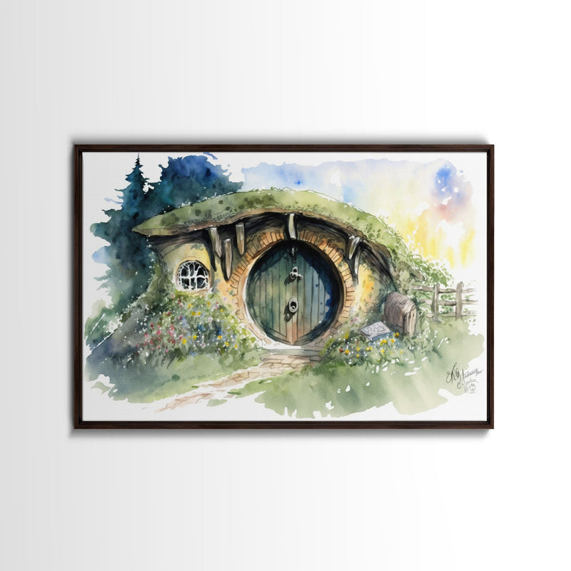 Bang End Painting Framed Canvas Print, Lord, Fantasy Art, Framed Wall Art, Fantasy Decor, A Hole In The Wall