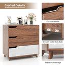 Rustic Farmhouse Wooden Storage Dresser for Bedroom Living Room-Brown by LJGDeals
