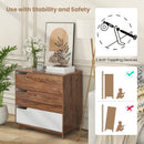 Rustic Farmhouse Wooden Storage Dresser for Bedroom Living Room-Brown by LJGDeals