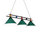 GobekUsa 3-Head Conical Metallic Billiard Light - Indoor Island Lighting Fixture in Black/Red/Blue