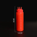 3-hole multi-color squeeze bottle condiment dispenser kitchen set by Decorbites
