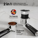 3 in 1 Professional Espresso Maker with Dual Heating System & Capsule Compatible CM8008