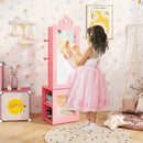 3-in-1 Freestanding Kids Jewelry Cabinet Armoire with Full Length Mirror by LJGDeals