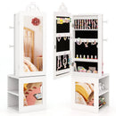 3-in-1 Freestanding Kids Jewelry Cabinet Armoire with Full Length Mirror by LJGDeals