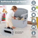 3-in-1 Kids Convertible Storage Bench Wood Activity Table and Chair Set by LJGDeals