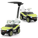 3-in-1 Licensed Volkswagen Ride on Push Car with 3-Position Adjustable Push Handle-Green by LJGDeals
