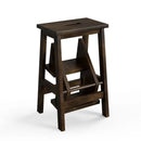 3-in-1 Rubber Wood Step Stool with Convenient Handle by LJGDeals
