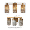 3-Light Modern Golden Linear Vanity Lights Wall Light