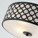 3-Light Modern LED Flush Mount Light with Crystal