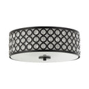 3-Light Modern LED Flush Mount Light with Crystal