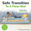 Twin Montessori Floor Bed with Safety Guardrails