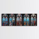 Stained Glass Windows Canvas Print, Stained Glass Painting On Canvas, Church Stained Glass Windows Fine Art Print