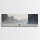 The Wanderer - Framed Canvas Print - Scifi Wall Art - Game Room Decor - Gamer Gift - Mancave Wall Art