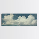 A Cloudy Day - Wide Format Clouds Wall Art - Panoramic Print - Framed Canvas Print - Panoramic Framed Canvas Cloudy Art Print