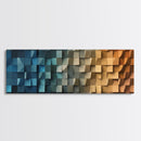 Waves - Abstract Geometric Painting Wall Art - Wood Framed Canvas Print - Abstract Home Decor