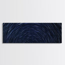 Spiral Of Stars Framed Canvas Print, Timelapse Photography Style Print, Oversized Living Room Decor
