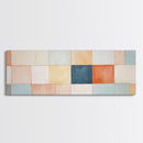 Modern Abstract Framed Canvas | Minimalist Mid Century Modern Wall Art | Large Horizontal Ultra Wide Framed Canvas | MCM Art