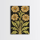 Mid-Century Modern Abstract Flowers, Framed Canvas Print, Style 2