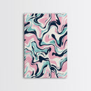 Pink, Black and Turquoise Preppy Wall Art Canvas Print, Girl's Dorm Room Wall Art, Abstract Print, Gift For Mom, Gift For Her
