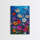 Wildflower Oil Painting Print, Wildflowers Home Decor, Boho Wall Art, Botanical Art, Oil Painting Wall Art, Floral Wall Prints