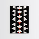 Arrow Panel Canvas Print, Boho Art, Wood Panel Canvas, Terracotta Art, Aztec Art, Retro Mid Century Modern Geometric Wall Art