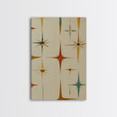 Mid Century Modern Atomic Starburst Retro Wall Art - Atomic Decor - Canvas Print - 50s Style Wall Art - MCM Mid Century Modern Art