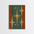 Mid-Century Modern Star Burst Wall Art, Home Decor Wall Art, Atomic Age Home Decor, 1950s Style Art
