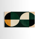 Extra Large Canvas Art MCM Geometric Wall Art Framed Canvas Print Emerald Green