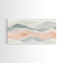 Retro Wall Art MCM Inspired Abstract Art, Mid-Century Modern Art, Retro Geometric Art, Ocean Waves, Modern Abstract Pastel Painting
