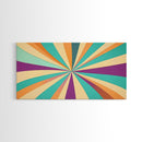 Eclectic Large Original Geometric Mid Century Modern Wall Art Wood Framed Canvas Print, Bright and Colorful Contemporary Art