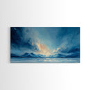 The Arctic - Framed Canvas Print - Wood Framed Wall Art - Landscape Oil Painting - Minimalist Landscape Wall Art