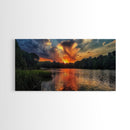 The Ozarks, Framed Canvas Print, Panoramic Photography Style Wall Art, Lake House Decor