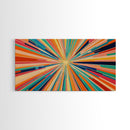 Mid-Century Modern Wall Art - Retro Geometric Wall Art Framed Canvas Print - Modern Abstract Painting Print - Bold and Bright Colors