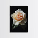 A white Rose Canvas Print, Floral Print, Floral Decor, Flower Painting, Rose Wall Art, Rose Painting, Cute Preppy Home Decor, French Country Art