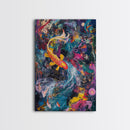 Abstract Koi Fish Painting Print, Wabi Sabi Home Decor, Gift Idea, Housewarming Gift Idea, Colorful Koi Fish Art Print