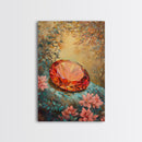 Gemstone Painting Print, Framed Canvas Print, Gemstones Wall Art, Precious Stone Painting, Red Gem, Ruby Painting, Antique Minerals Art