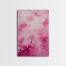 Wall Art Print Preppy Decor, Framed Canvas Print, Abstract Pink Clouds Painting, Girl's Dorm Room Wall Decor, Apartment Decor Gift Idea