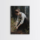 The Woman in The Garden Painting Print, Coquette Style Wall Art, Vintage Garden Print, Canvas Print, Canvas Wall Art, Abstract Whimsical Wall Art