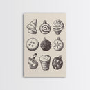 Rustic Boho Christmas Cookies Canvas Print - Framed Canvas - Minimalist Christmas Art - Boho Christmas Art - Rustic Christmas Art