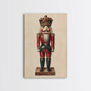 Sketch of a Nutcracker Canvas Print - Framed Canvas - Minimalist Christmas Art - Boho Christmas Art - Rustic Christmas Art