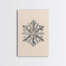 Snowflake Canvas Print - Framed Canvas - Minimalist Christmas Art - Boho Christmas Art - Rustic Christmas Art - Winter Decor - Winter Art
